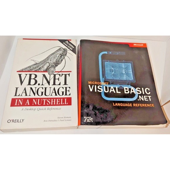 Lot of 2 VB.NET Language Books -  In a Nutshell, 2nd Ed [W CDROM]  + MS Press - Picture 1 of 10